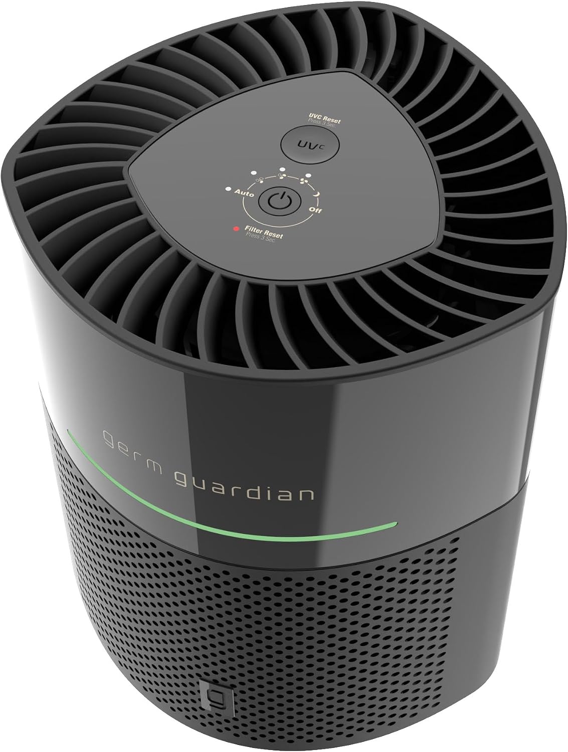 GermGuardian Airsafe+ HEPA Air Purifier for Home, Large Rooms Up To 1043 Sq. Ft. with HEPA Air Filter, UV-C Light & Air Quality Sensor, AC3000B, Black