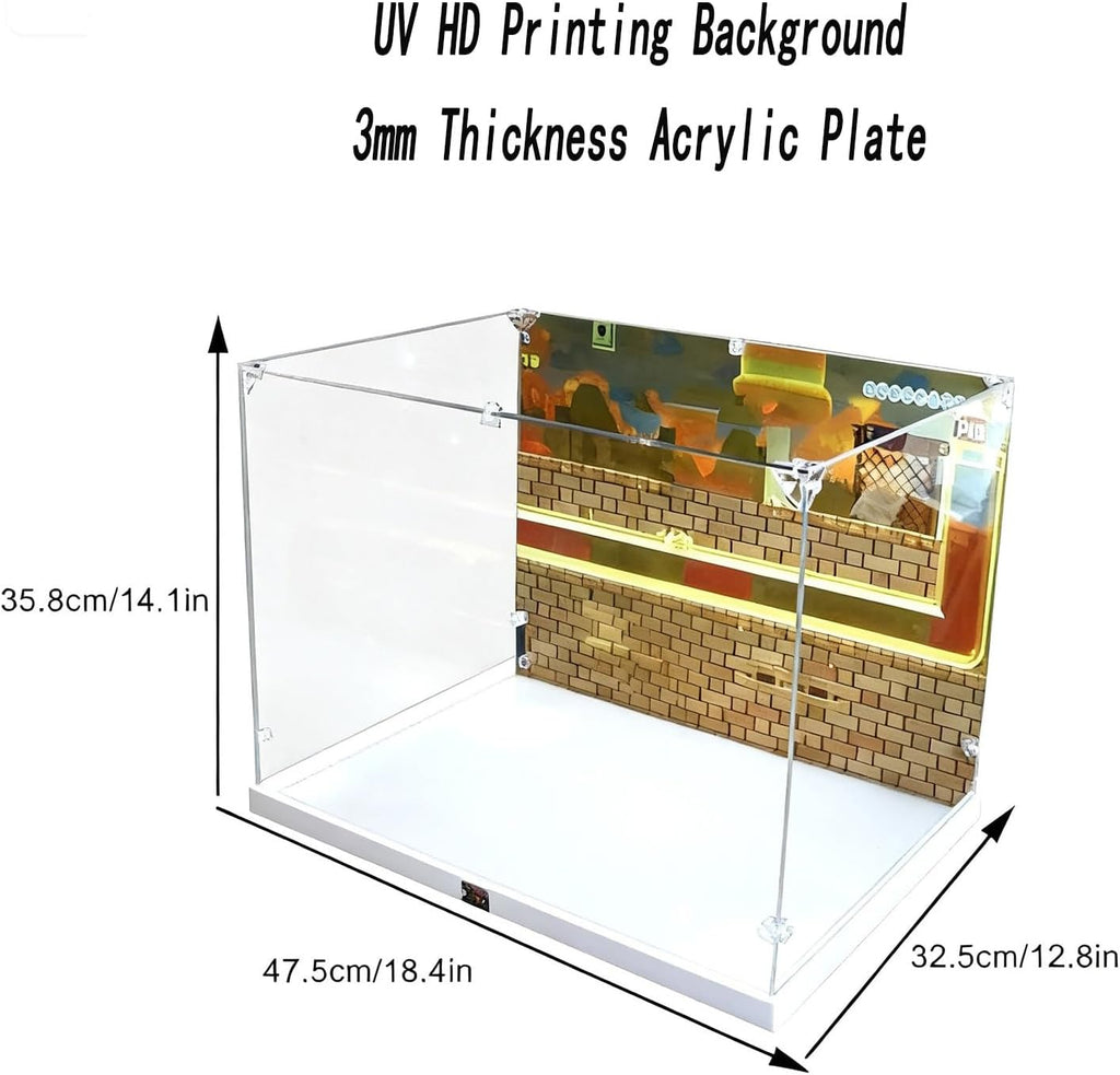 WICUS 3mm Acrylic Display Case for Lego 71411 Mighty Dustproof Clear Display Box(NOT Included The Model)