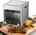 Small Steak Oven, Portable Indoor Broiler, 1500°F Stainless Steel Barbecue Grill with 6/8-Tier Adjustable Rack, Steak Cooker Machine for BBQ,110V