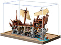 Acrylic Display Case for Lego 21363 The Goonies Pirate Ship Building Set– Dustproof Display Box, Display Box Compatible with Lego 21363-Only Display case (3mm Wooden Base)