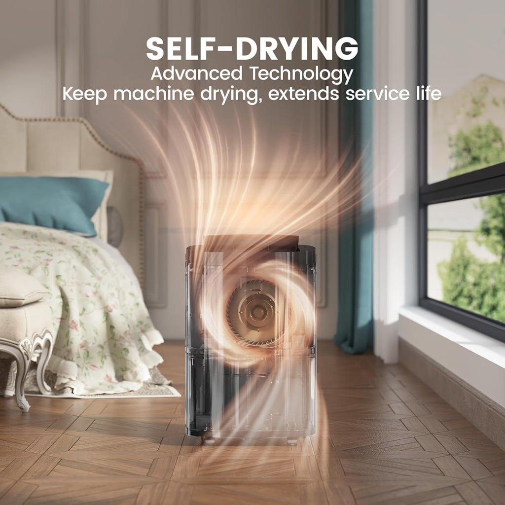 Kesnos 80 Pints 2025 Energy Star Dehumidifier for Home & Basement with Drain Hose, Ideal for Large Spaces up to 5,500 Sq. Ft., Featuring Auto Defrost & Self-Drying Function