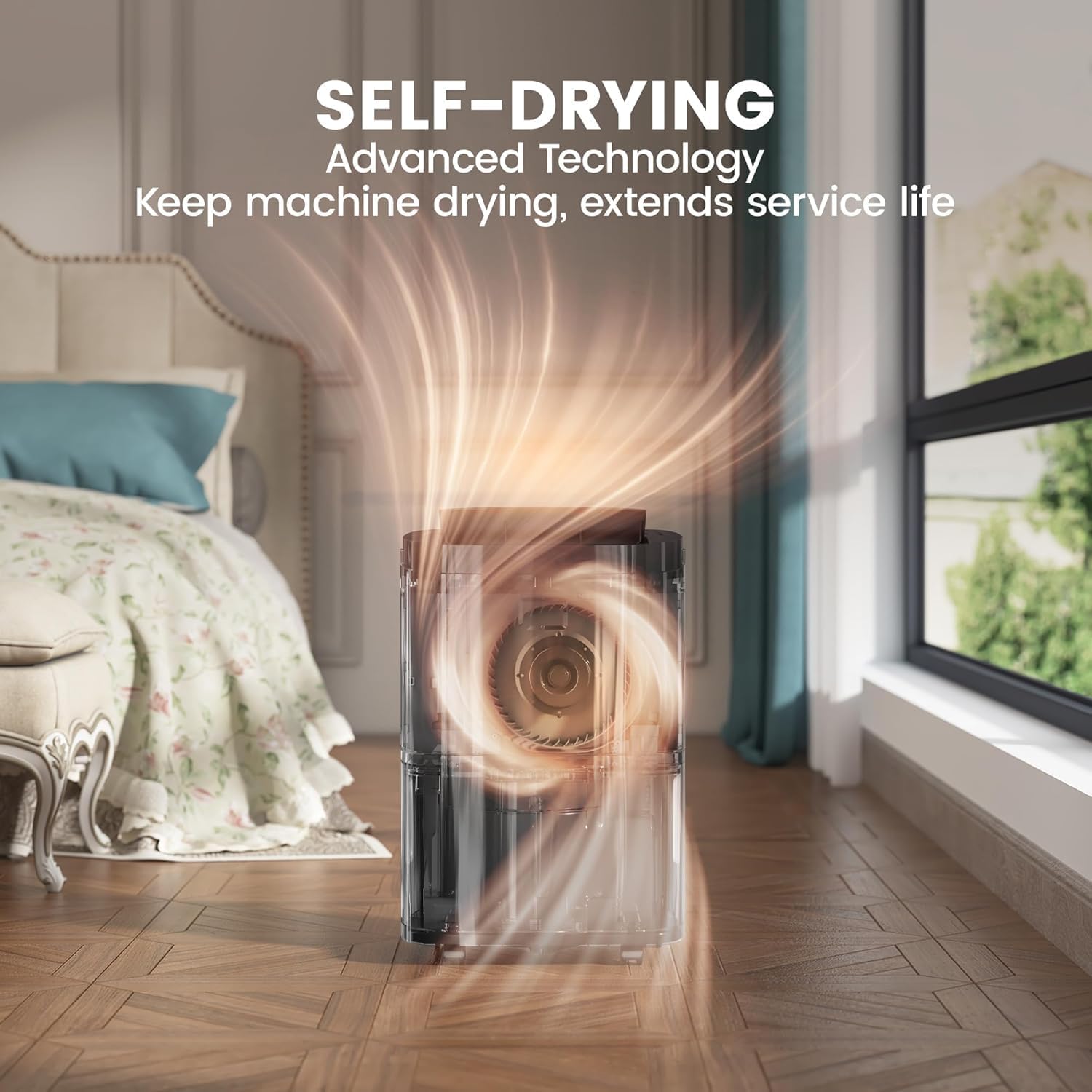 Kesnos 80 Pints 2025 Energy Star Dehumidifier for Home & Basement with Drain Hose, Ideal for Large Spaces up to 5,500 Sq. Ft., Featuring Auto Defrost & Self-Drying Function