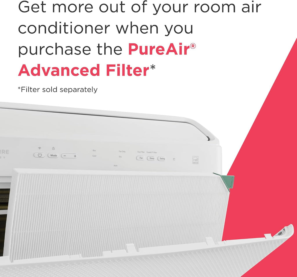 Frigidaire Gallery 8,000 BTU Smart Inverter Window Air Conditioner with Wi-Fi, Energy Star Most Efficient Certification & Indoor Air Quality Monitoring, Cools Up to 350 Sq. Ft., Ultra Quiet, White