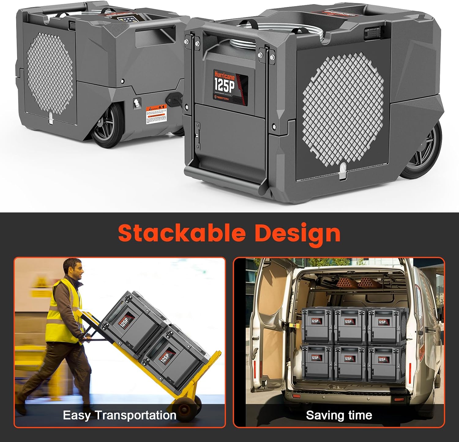 Abestorm 264 PPD Commercial Dehumidifiers with Pump and Drain Hose, Portable Industrial Dehumidifiers for Large Space, Basement, Home and Garage, Auto Defrosting
