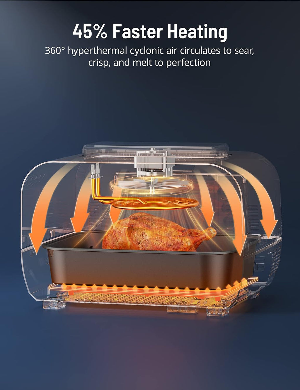 Paris Rhône Smokeless Indoor Grill & Air Fryer Combo, 12-in-1, Grill, Griddle, Air Fry, Broil, Bake, Crisp, Roast, Dehydrate, and more, Dual Heating Elements, Smart Thermostat, Easy Knob Control