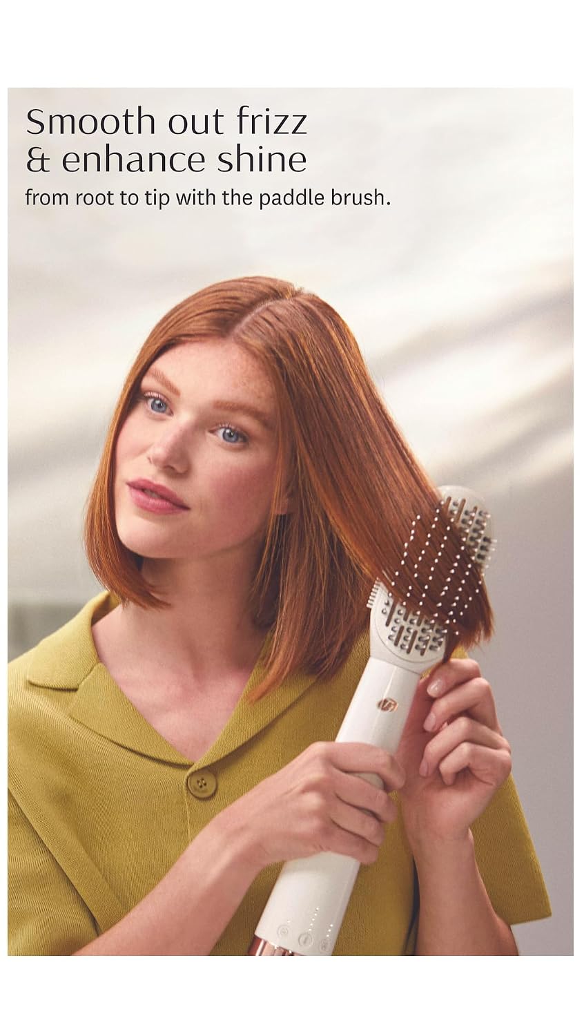 'T3 AireBrush Duo Interchangeable Hot Air Blow Dry Brush with Two Attachments � Includes 15 Heat and Speed Combinations, T3 IonFlow Technology, Volume Booster Switch, Lock-in Cool Shot'