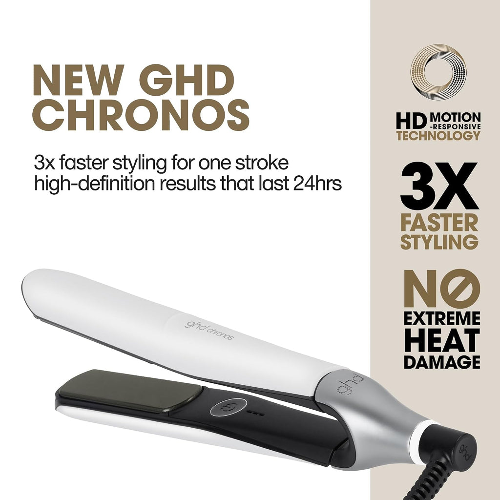 ghd Chronos & Chronos Max Stylers -1' and 2' Professional Flat Iron Hair Straighteners|3X Faster Styling|More Shine,Less Frizz & 3X Straighter in One Stroke,Results that Last 24hrs|85% More Shine