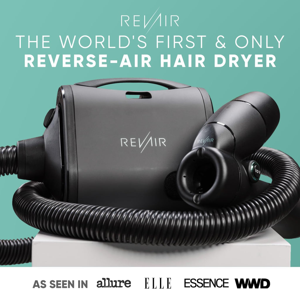 RevAir Reverse-Air Hair Dryer - Innovative Quick-Drying Hair Dryer for Curly, Wavy & Straight Hair - Revolutionary Reverse Blow Dryer -Hairdryer to Reduce Heat Damage & Styling Time