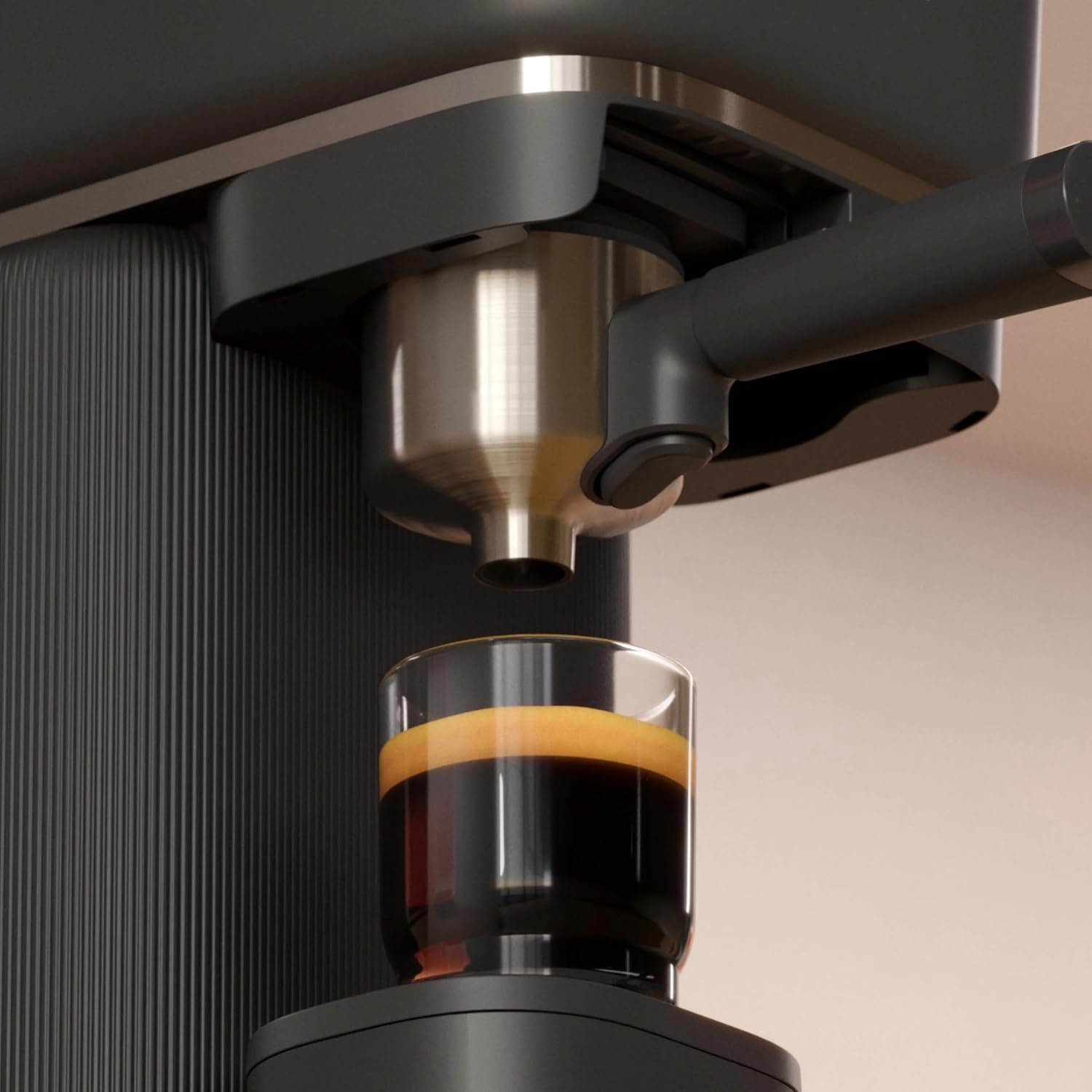Philips Baristina Espresso Machine, Grind, Tamp & Brew Coffee Beans in One Swipe, Compact, 16 Bar Pump Pressure, Automatic Grinder, Black with Natural Green Portafilter (BAR321/64)