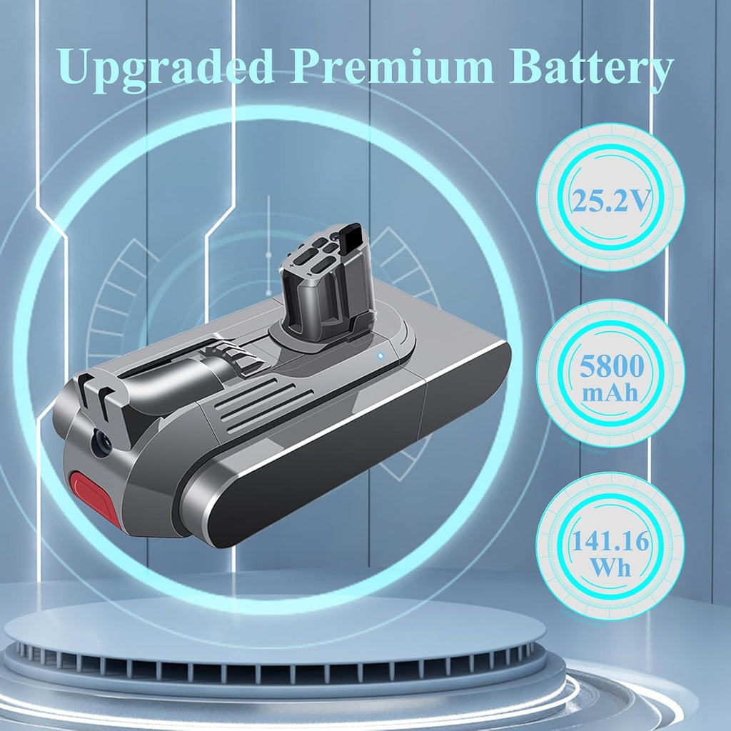 25.2V 10000mAh Replacement for Dyson V11 V15 Click in Battery Part No. 970938-01 SV15 SV16 SV17 SV22 SV28 SV29 SV47 970425-01 (NOT for V11 Screw-in SV14 Battery)