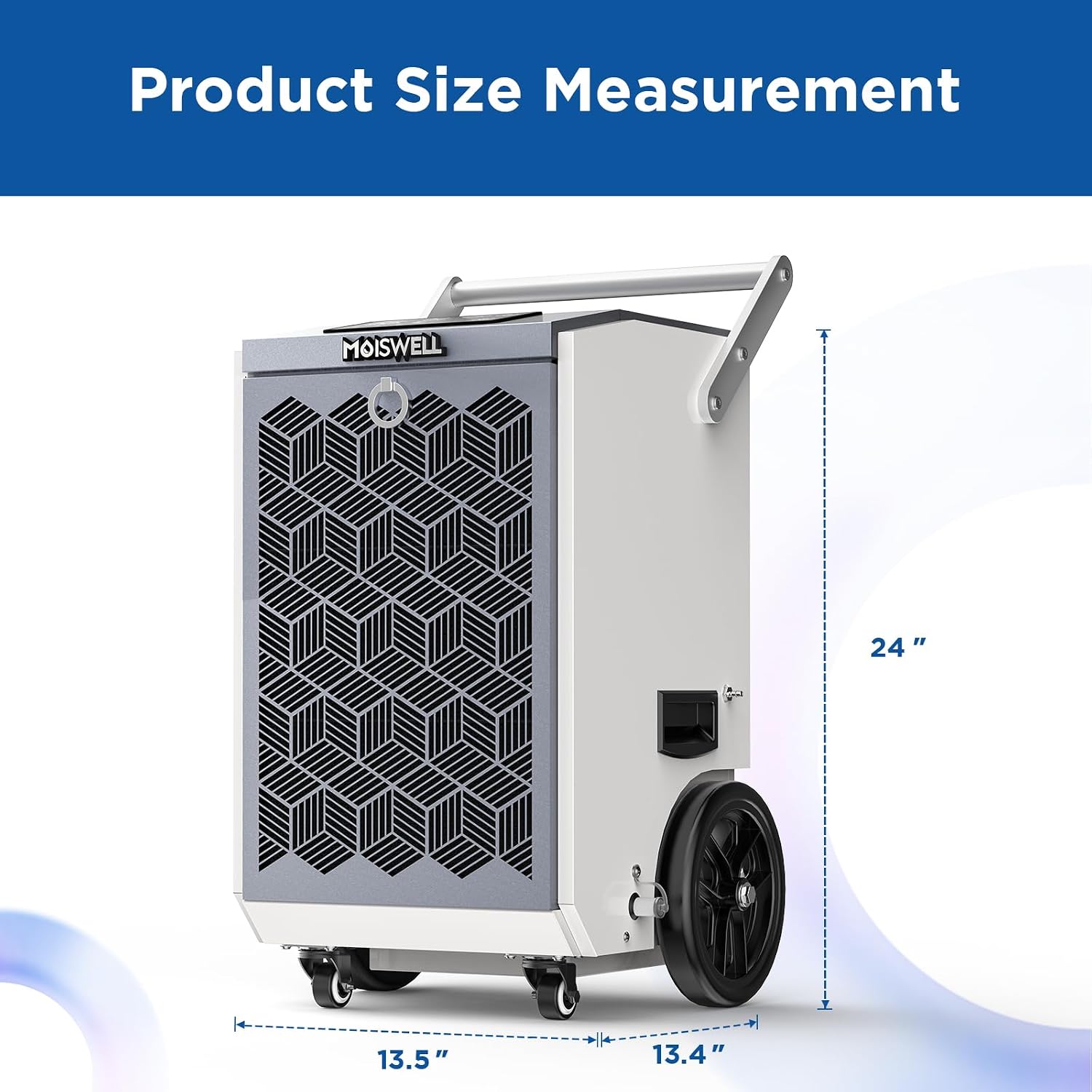 160 Pints Commercial Dehumidifier with Pump and Drain Hose for Basements, Heavy Duty Commercial Grade Dehumidifiers for Large Spaces, Warehouse, Industry Water Damage Unit, Auto Defrost