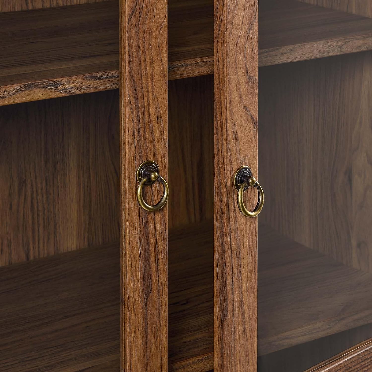 Modway EEI-6638-WAL Tessa Tall Arched Storage Display Cabinet, Walnut