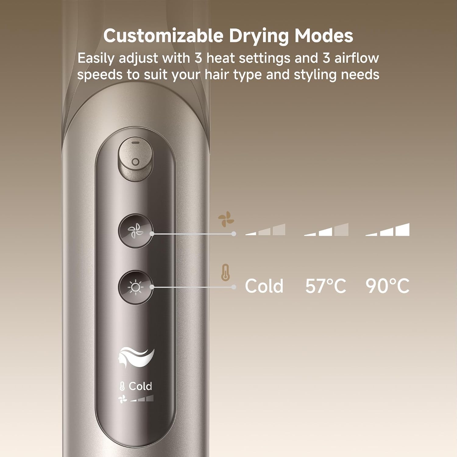 Dreame Dazzle Hair Styler and Dryer- Intelligent Nozzle Recognition, 110,000RPM High-Speed Motor for Fast Drying, 300M Negative Ions, 5 Snap-on Attachments, Smart Screen, 3 Customizable Modes