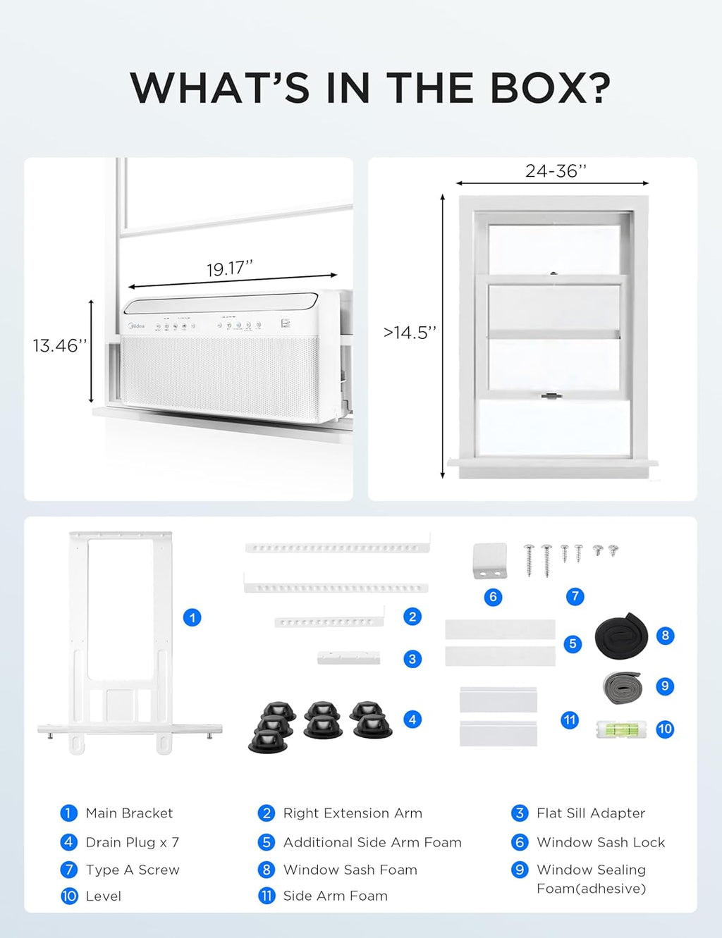 Midea 6,000 BTU U Shaped Smart Inverter Window Air Conditioner - Cools 250 Sq Ft, Ultra Quiet with Open Window Operation - Alexa/Google Assistant Compatible, 37% Energy Savings, Remote (2026 Edition)