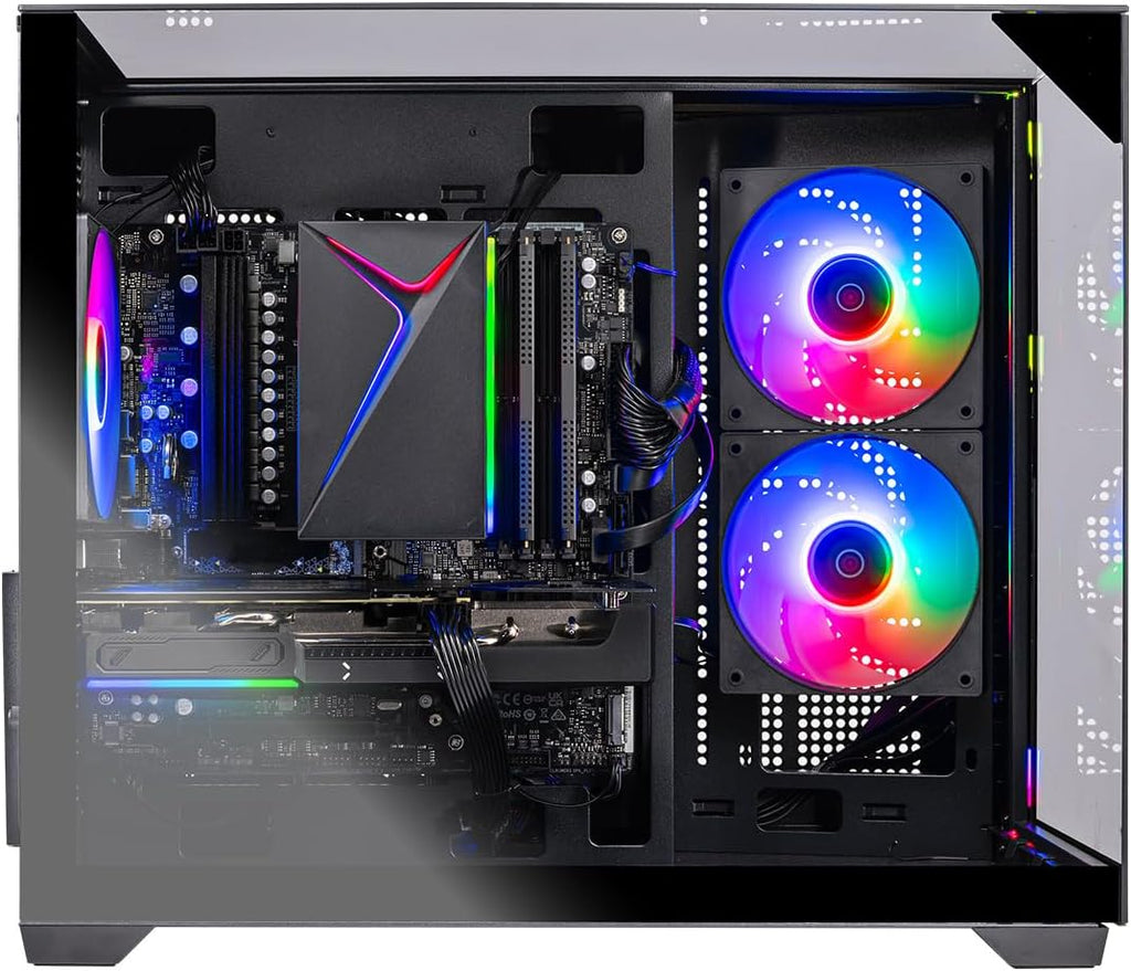 Skytech Gaming Crystal Gaming PC, AMD Ryzen 5 8400F 4.2GHz, AMD RX 9060 8GB VRAM, 1TB NVMe SSD, 16GB DDR5 RAM 5200, 650W Gold PSU, WI-FI 5, Windows 11, Desktop
