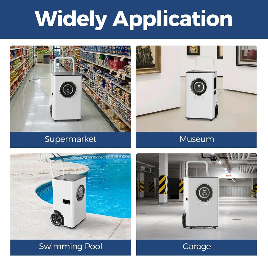 ALORAIR 170 PPD Commercial Dehumidifier with Pump & Drain Hose, LGR Tech Industrial Dehumidifiers, for Water Damage Restore, Basements, Large Space, 6 Years Limited Warranty, Sentinel Elite 80X