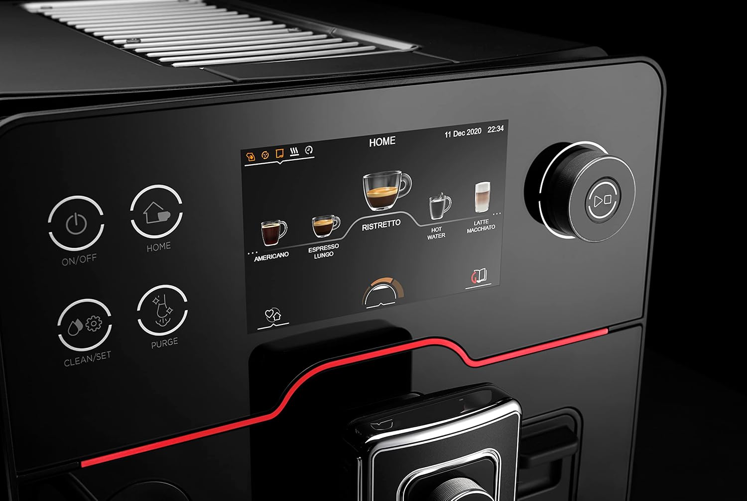 Gaggia Accademia Luxury Italian Fully Automatic Espresso Machine with 19 Customized drink settings,0.5 Liters,RI9782/46 Brushed Stainless