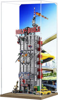 Acrylic Display Case for Lego 76178 Daily Bugle Building Building Set– Dustproof Display Box, Showcase Box, Display Box Compatible with Lego 76178-Only Display case (Back Spray 1)
