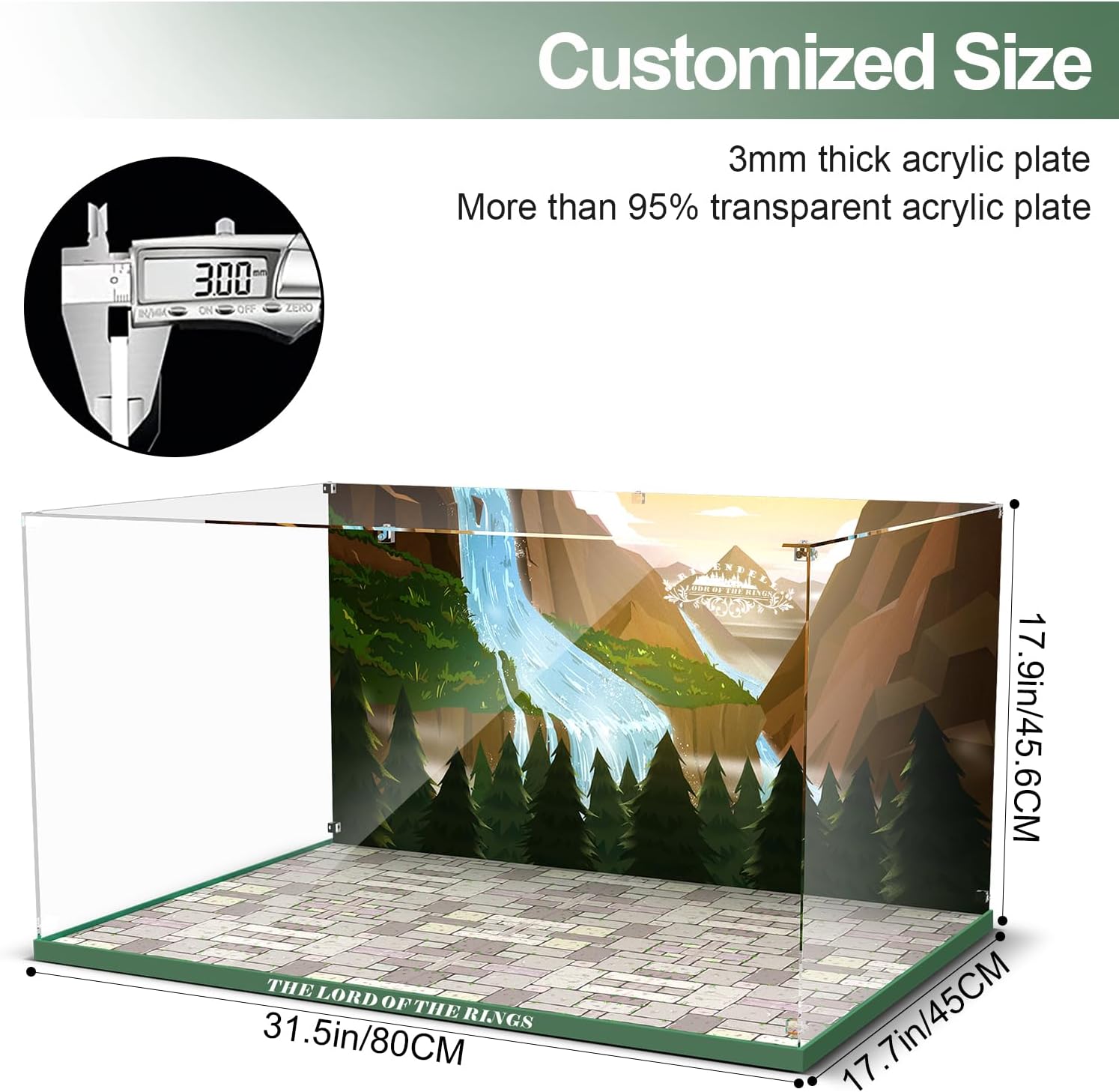 Clear Acrylic Display Case for Lego 10316 The Lord of The Rings: Rivendell – Dust-Proof Protective Showcase Box (Lego Set NOT Included)