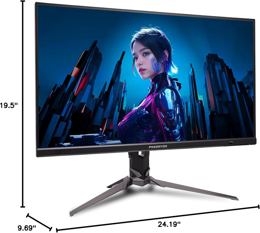 Acer Predator Gaming Monitor | 27' UHD 3840 x 2160 IPS | AMD FreeSync Premium | Up to 320Hz with DFR | Up to 0.5ms | VESA DisplayHDR400| DCI-P3 90% | Display Port 1.4 & 2 x HDMI 2.1 | XB273K V5bmiiprx