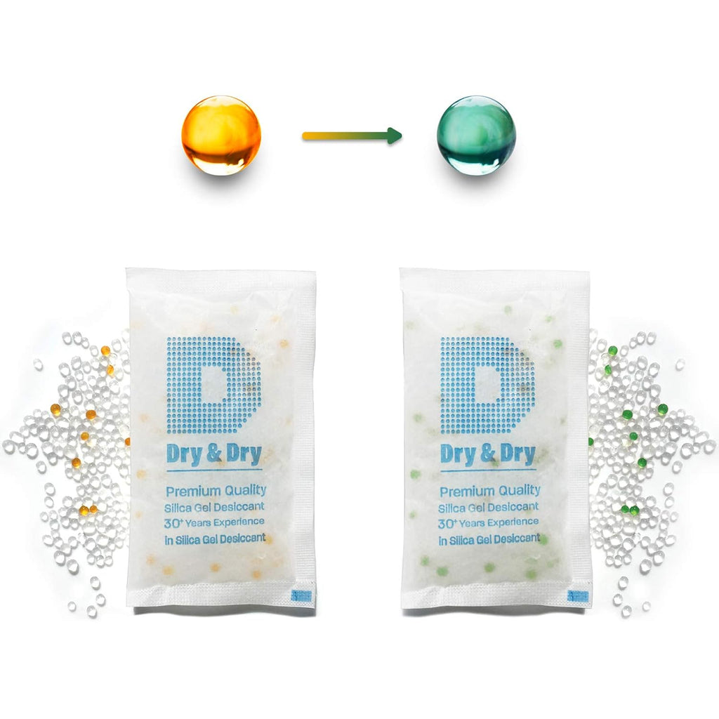 Dry & Dry 20 Gram [800 Packets] Orange Indicating Silica Gel Packets Desiccant - Food Safe Silica Gel Packs, Silica Gel, Desiccant Packs, Moisture Absorbers