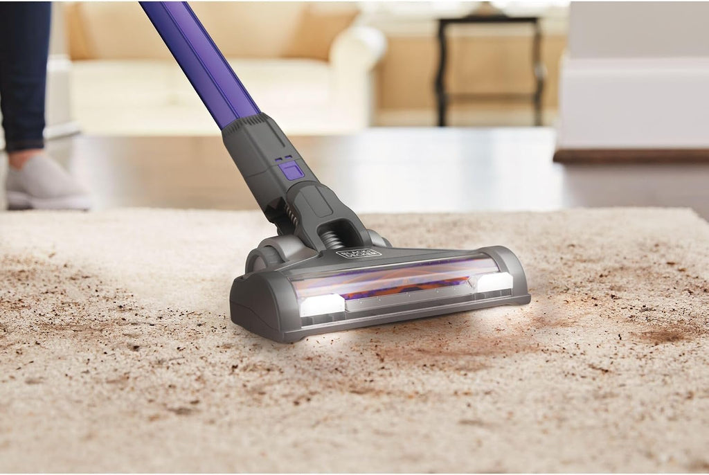 BLACK+DECKER Pet Hair Vacuum, Cordless Vacuum Cleaner Pet Hair, Up to 55 Minutes of Runtime, Interchangeable Floorhead, Maximum Suction, Multi-Surface, Light Weight, Powerseries Extreme (BSV2020P)