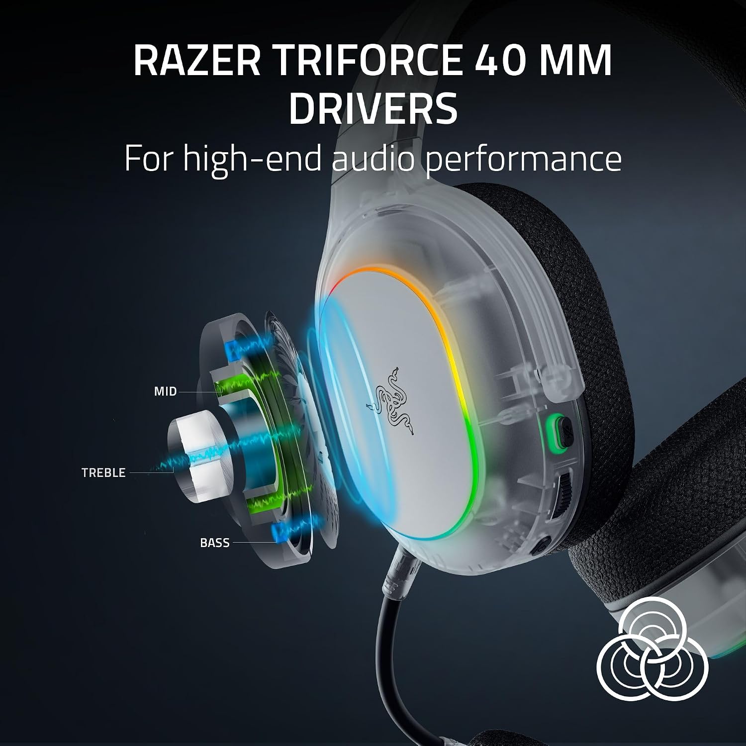 Razer Barracuda X Chroma Wireless Gaming Headset: 2.4GHz Wireless & Bluetooth - Lightweight - RGB - 40mm Drivers - Cardioid Mic - 70 Hr Battery - For PC, Mac, PS5, Switch 2, Smartphone - Phantom White