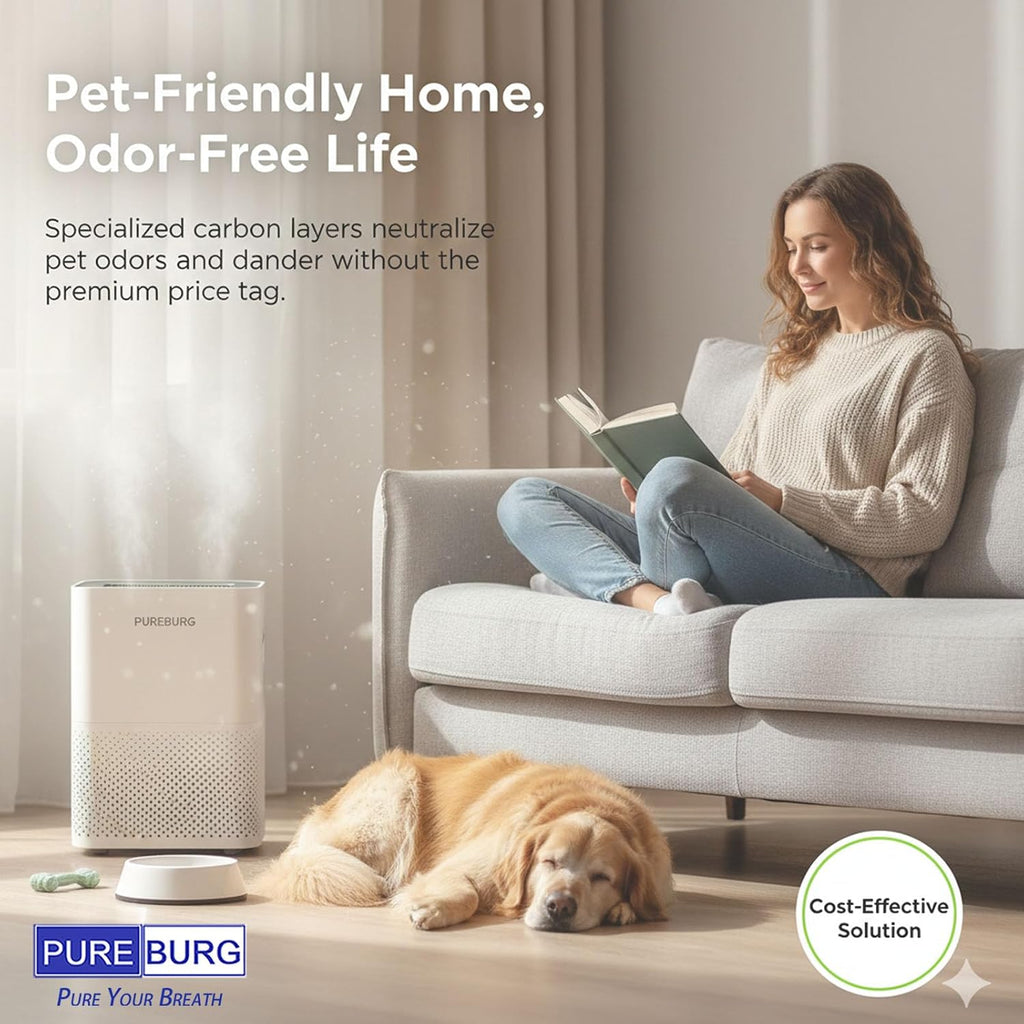 PUREBURG Replacement Filter Set Compatible with Dyson BP03 BP04 BP06 Purifier Big+Quiet Formaldehyde Extra Large, HEPA + 2 Carbon Filter (972132-01 & 972133-02)