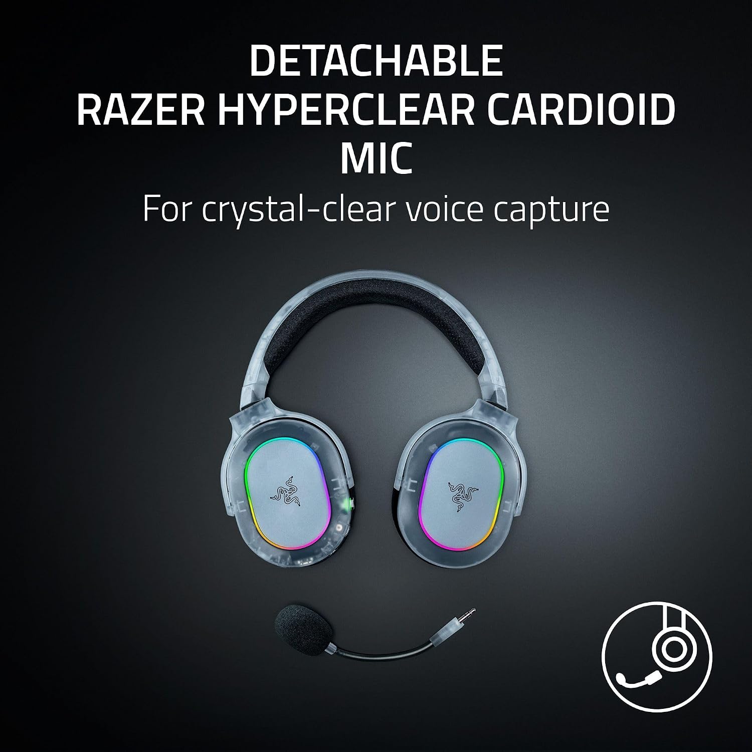 Razer Barracuda X Chroma Wireless Gaming Headset: 2.4GHz Wireless & Bluetooth - Lightweight - RGB - 40mm Drivers - Cardioid Mic - 70 Hr Battery - For PC, Mac, PS5, Switch 2, Smartphone - Phantom White