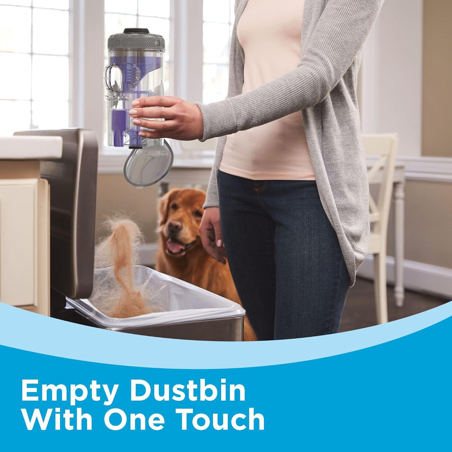BLACK+DECKER Pet Hair Vacuum, Cordless Vacuum Cleaner Pet Hair, Up to 55 Minutes of Runtime, Interchangeable Floorhead, Maximum Suction, Multi-Surface, Light Weight, Powerseries Extreme (BSV2020P)