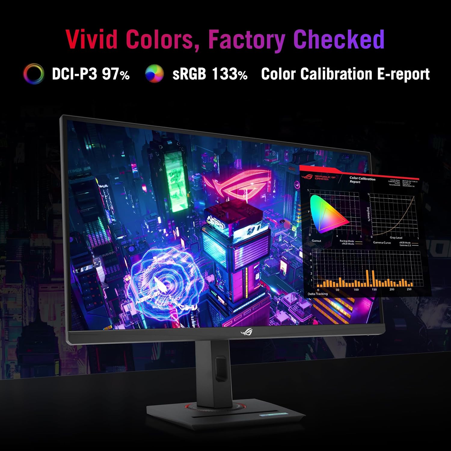 ASUS ROG Strix 27' QHD (2560x1440) HDR400 USB-C Gaming Monitor (XG27ACS), 180Hz,1ms, Fast IPS, 133% sRGB, Extreme Low Motion Blur Sync, G-Sync Compatible, DisplayWidget, Tripod Socket, 3 Year Warranty