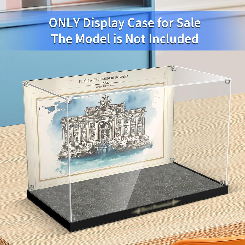Acrylic Display Case for Lego 21062 Trevi Fountain; ONLY Display Case, The Model NOT Included