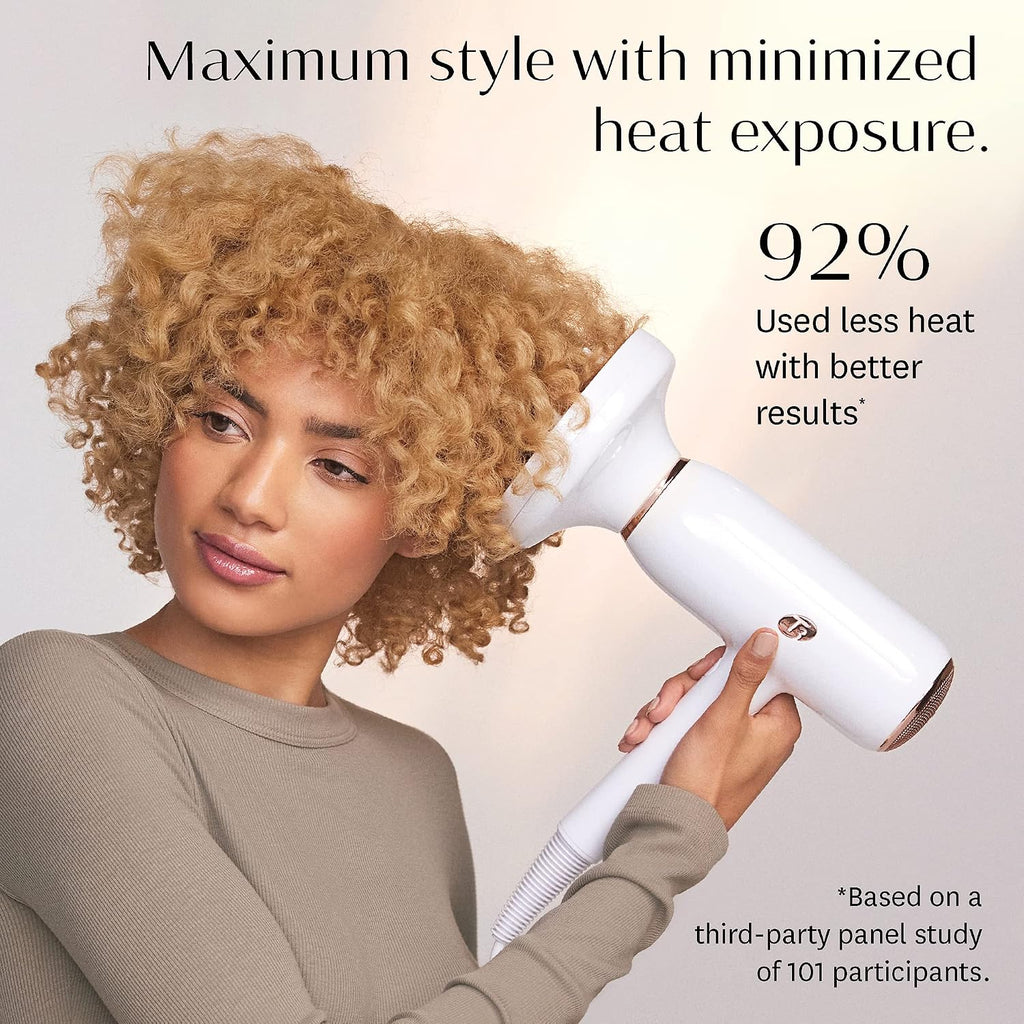 T3 Featherweight StyleMax Professional Ionic Hair Dryer with Custom Heat Automation & 4 Attachments,Fast Drying,Lightweight with 5 Heat & 3 Speed Settings,2 Concentrators,Diffuser & Smoothing Comb