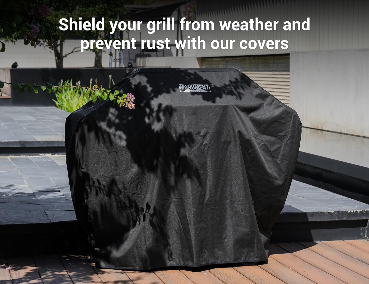 Monument Grills Mesa Series, Outdoor Barbecue Stainless Steel 3 Burner Propane Gas Grill, 48,000 BTU Patio Garden Grill with Side Burner and Knob Controls, Mesa305 with BBQ Cover