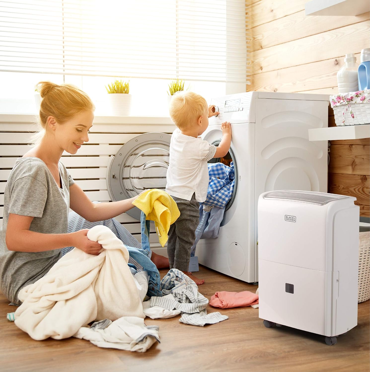 BLACK+DECKER 30-Pint Dehumidifier | Portable Dehumidifiers for Home | Energy Star Safe | Quiet Dehum | In Room Dehumidifying Machine | BDT30WTA