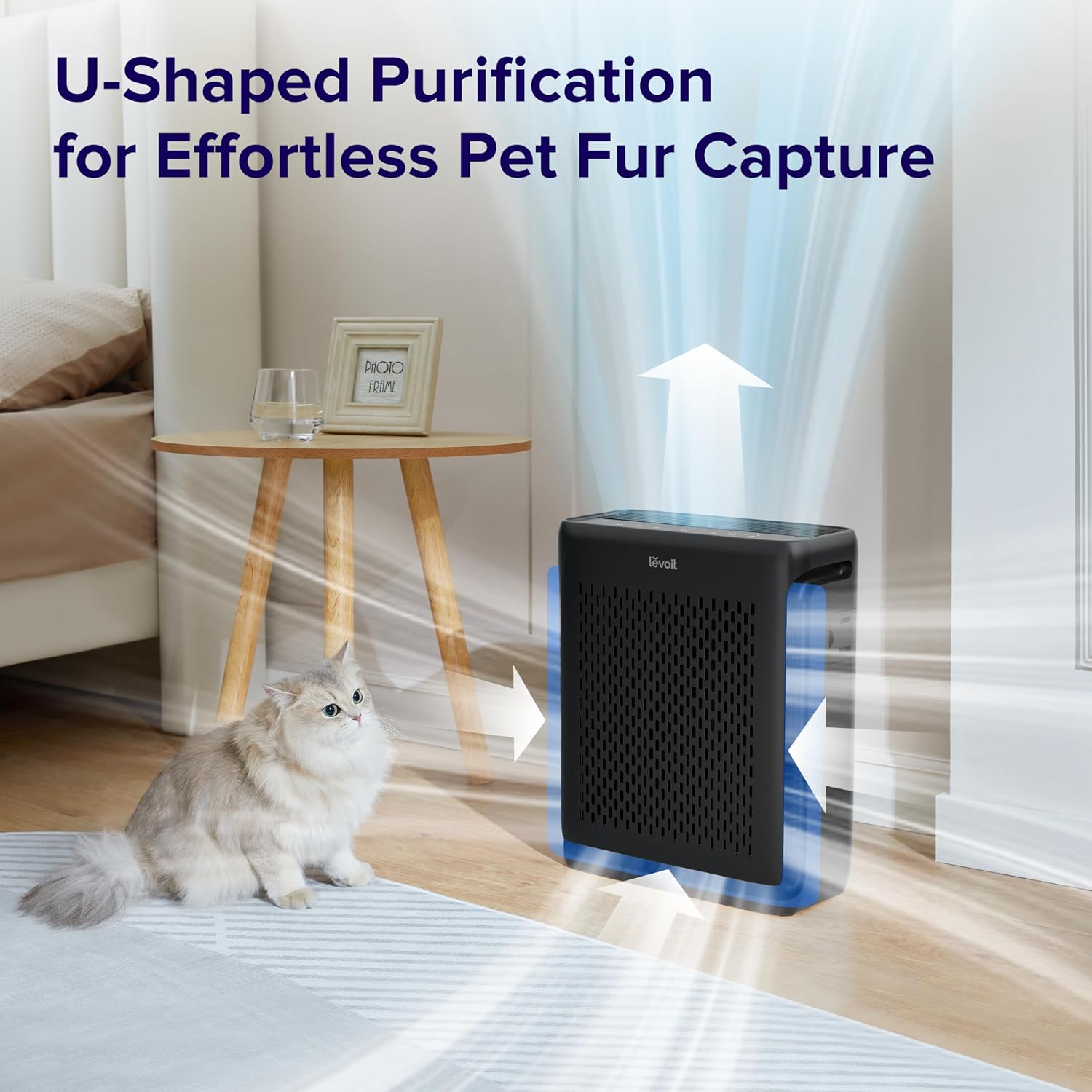 LEVOIT Air Purifier for Home Large Room Up to 1073Ft² with Air Quality Monitor, AHAM VERIFIDE, Smart WiFi, Washable Pre-Filter, HEPA Sleep Mode for Pets, Allergies, Dust, Pollen, Vital 100S-P, Black