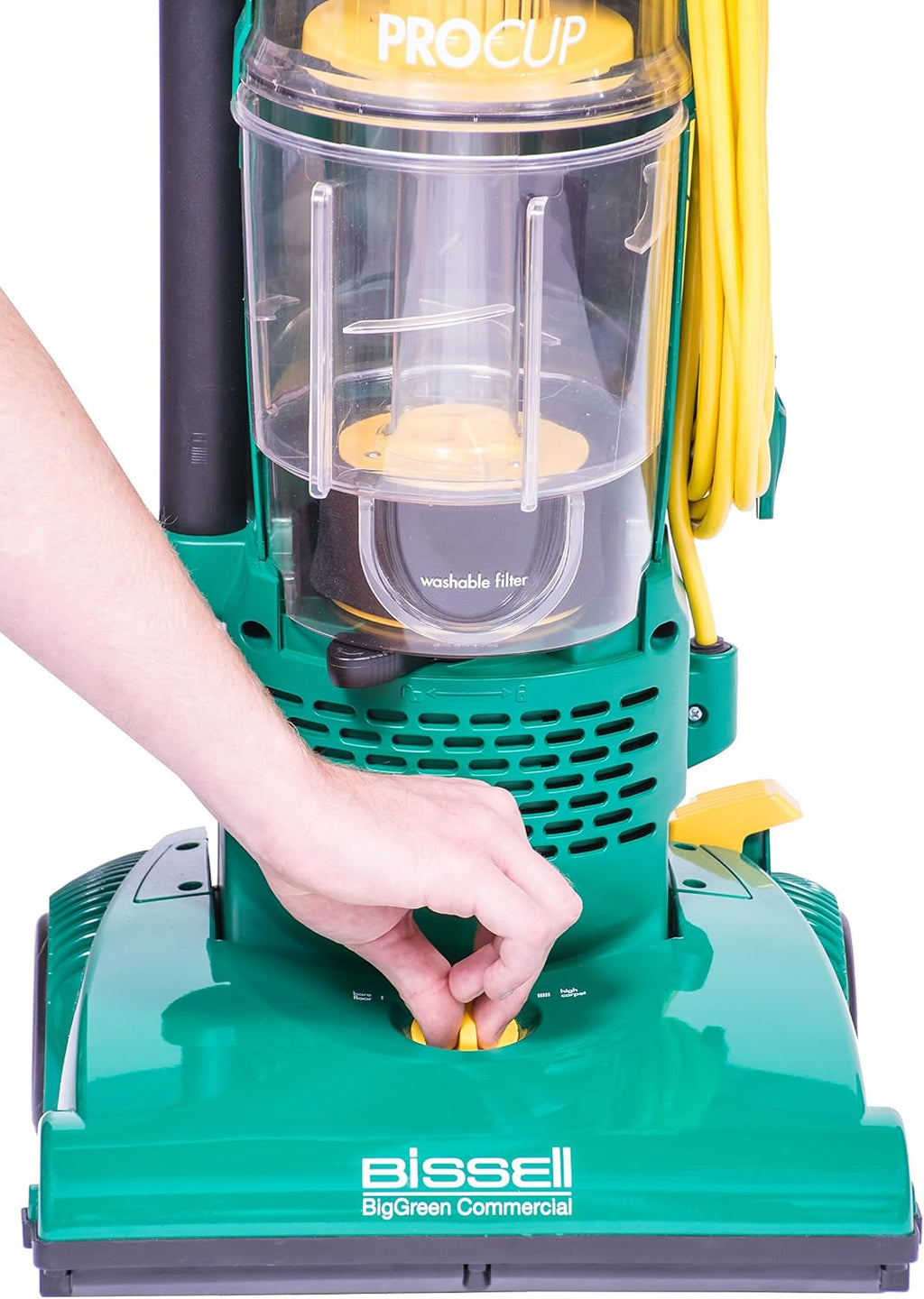 BISSELL BigGreen BGU1937T 13.5' Pro Cup Bagless Upright Vacuum with On-board Tools, 44' Height, 13.5' Wide, 13.2' Length, Polypropylene, 2 fl. oz. Capacity, Green