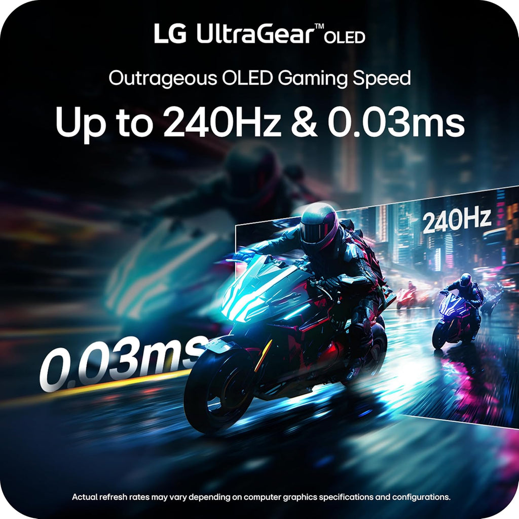 LG 34GX90SA-W 34-inch Ultragear WQHD (3440 x 1440) OLED Curved Gaming Monitor 240Hz, 1ms, NVIDIA G-Sync Compatible, AMD FreeSync Premium, VESA DisplayHDR True Black 400, webOS, USB Type-C, White