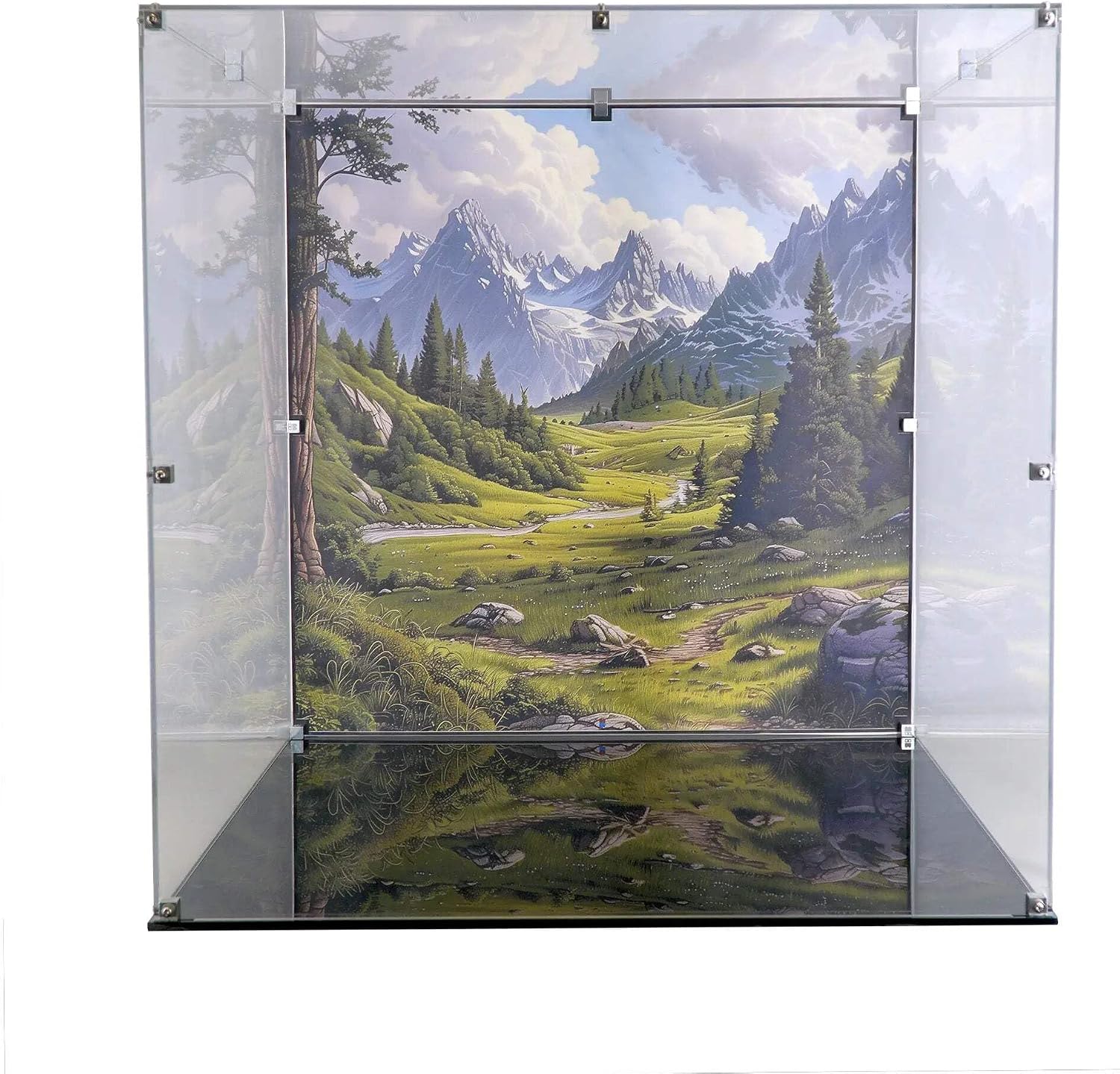 Display Case Compatible with Lego 21348 - Dungeons & Dragons: Red Dragon's Tale - Clear Acrylic Dustproof Showcase - Set Not Included