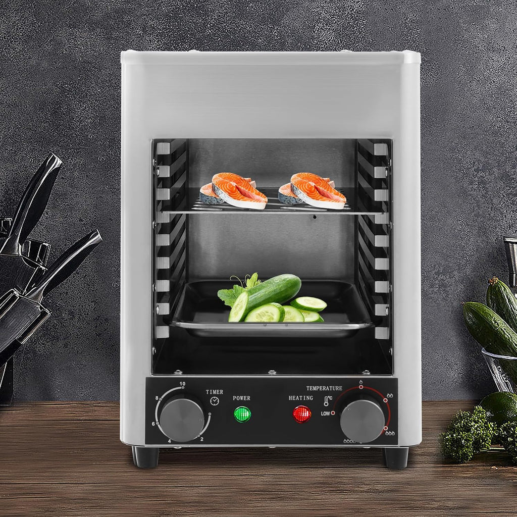 Electric Steak Broiler, 1700W Smokeless Indoor Grill with Tray Temperature Adjustable, Stainless Steel Steak Master Grill for Beef Chicken Fish Vegetables