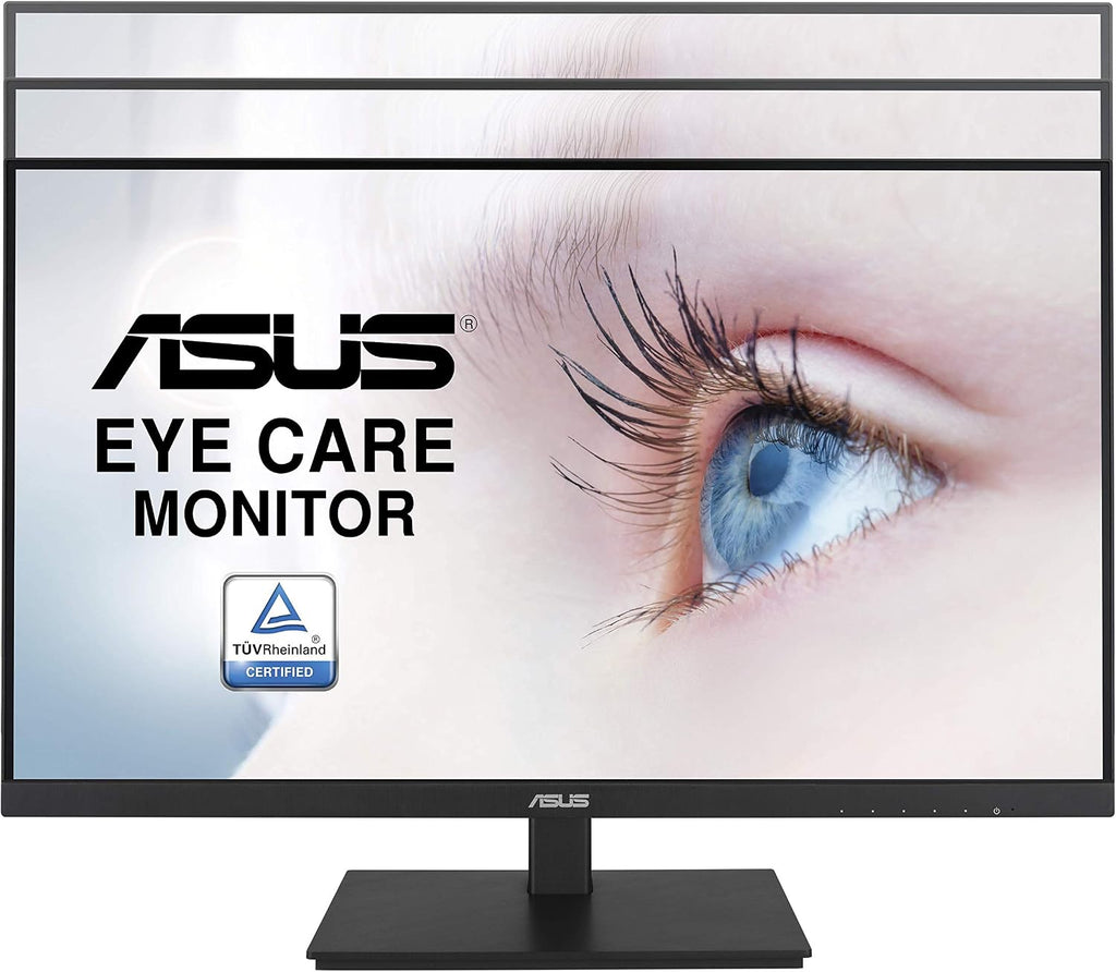 ASUS VA27DQSB 27' Monitor, 1080P Full HD, 75Hz, IPS, Adaptive-Sync, Eye Care, HDMI DisplayPort VGA USB Hub, Frameless, Ergonomic Design, VESA Wall Mountable,Black