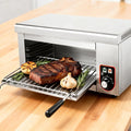 Commercial Cheese Melter Salamander Broiler, 1500W Electric Cheesemelter Heater Heating Grill, 120-570°F Rapid Heating Countertop Raclette Cheese Melting Oven