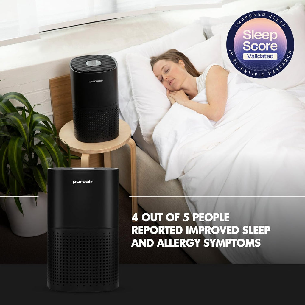 PuroAir 240 HEPA Air Purifiers for Home Large Rooms - Covers Up to 1,000 Sq Ft - Filters Up to 99.9% of Pollutants, Smoke, Pollen, Dust - Quiet HEPA Air Filter - Air Purifiers for Bedroom