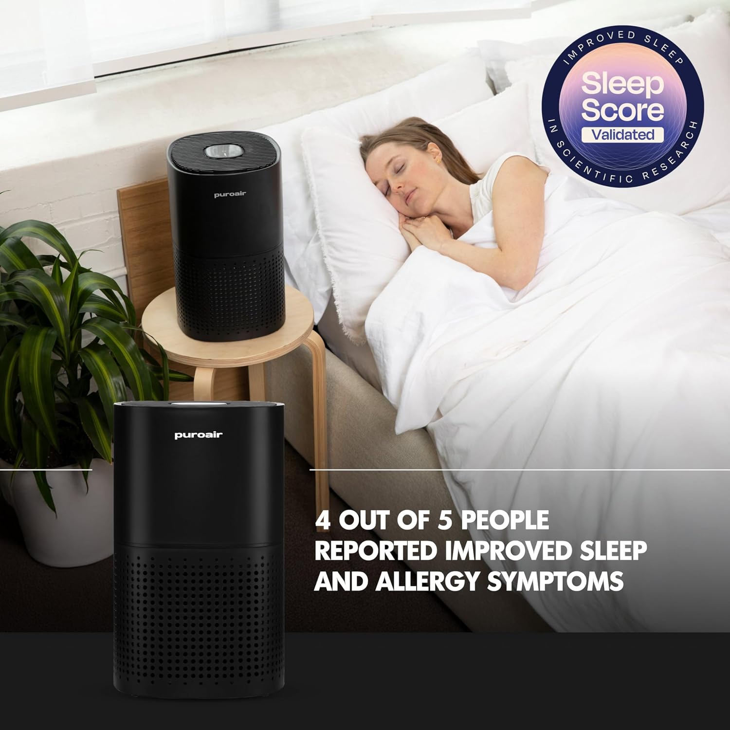 PuroAir 240 HEPA Air Purifiers for Home Large Rooms - Covers Up to 1,000 Sq Ft - Filters Up to 99.9% of Pollutants, Smoke, Pollen, Dust - Quiet HEPA Air Filter - Air Purifiers for Bedroom