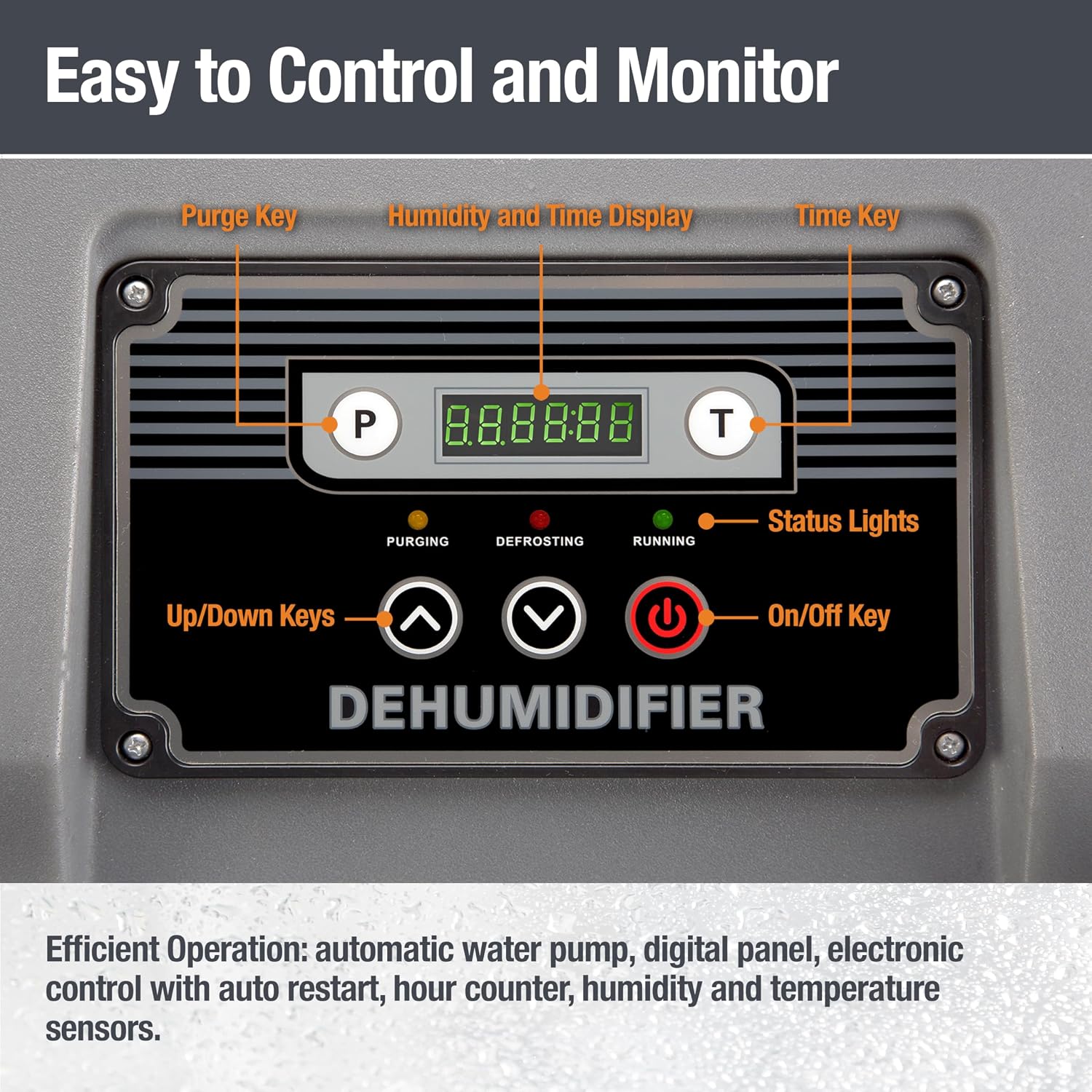 BlueDri BD-130P 225PPD Industrial Water Damage Equipment Commercial Dehumidifier with Hose for Basements in Homes and Job Sites, Gray