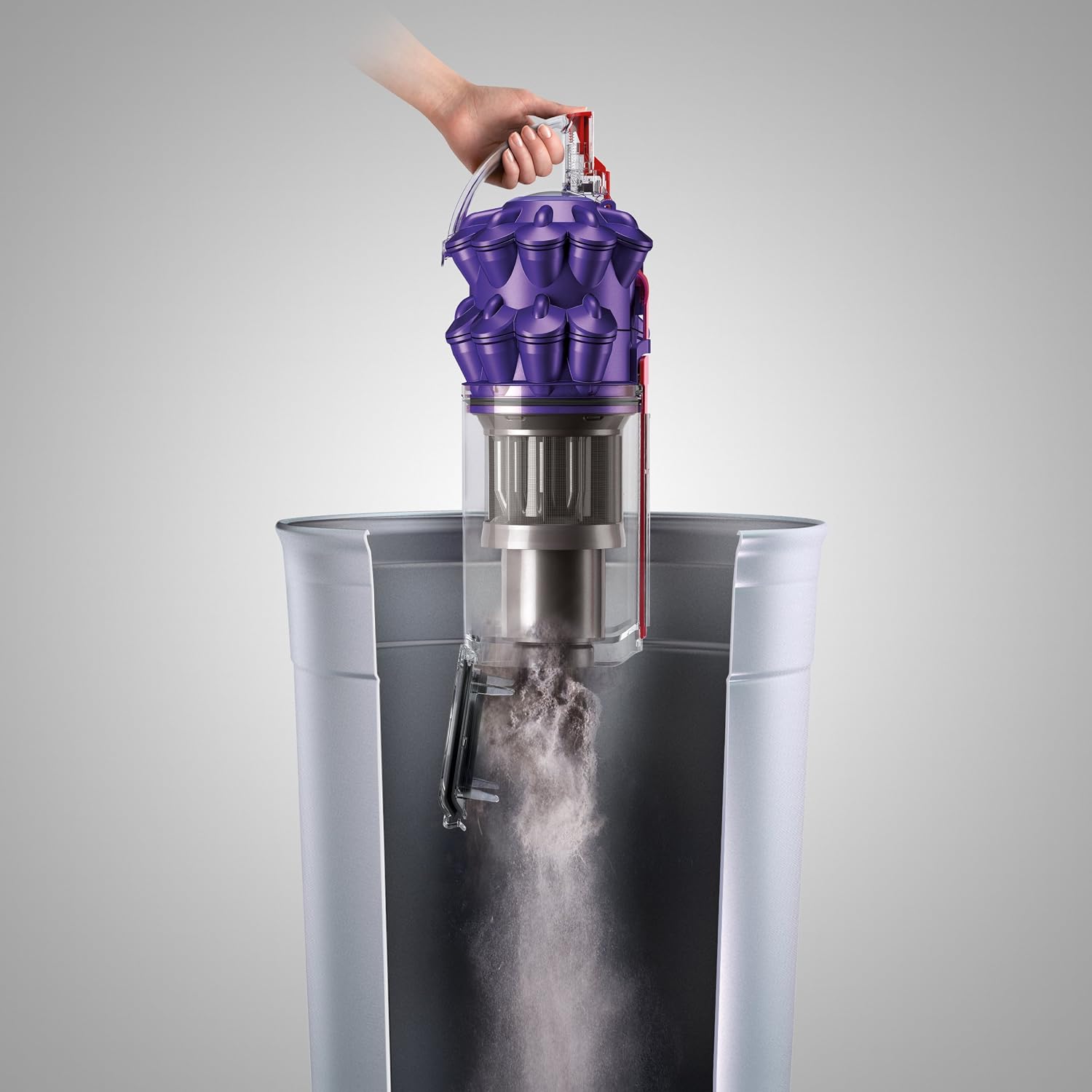 Dyson DC50 Animal Compact Upright Vacuum Cleaner, Iron/Purple - Corded