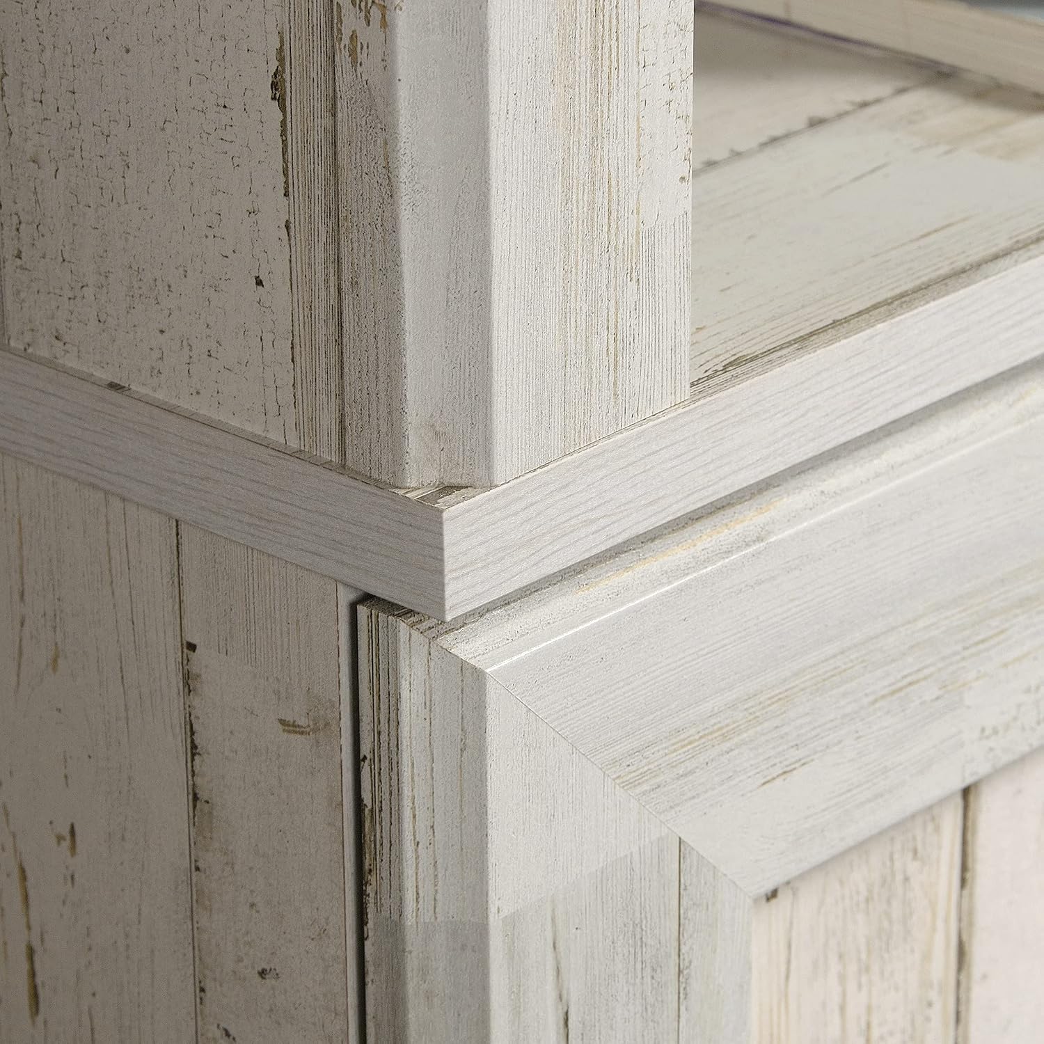 Sauder Select Book Shelf, Bookshelf with Storage, Library Bookcase with Doors and Adjustable Shelves, in White Plank