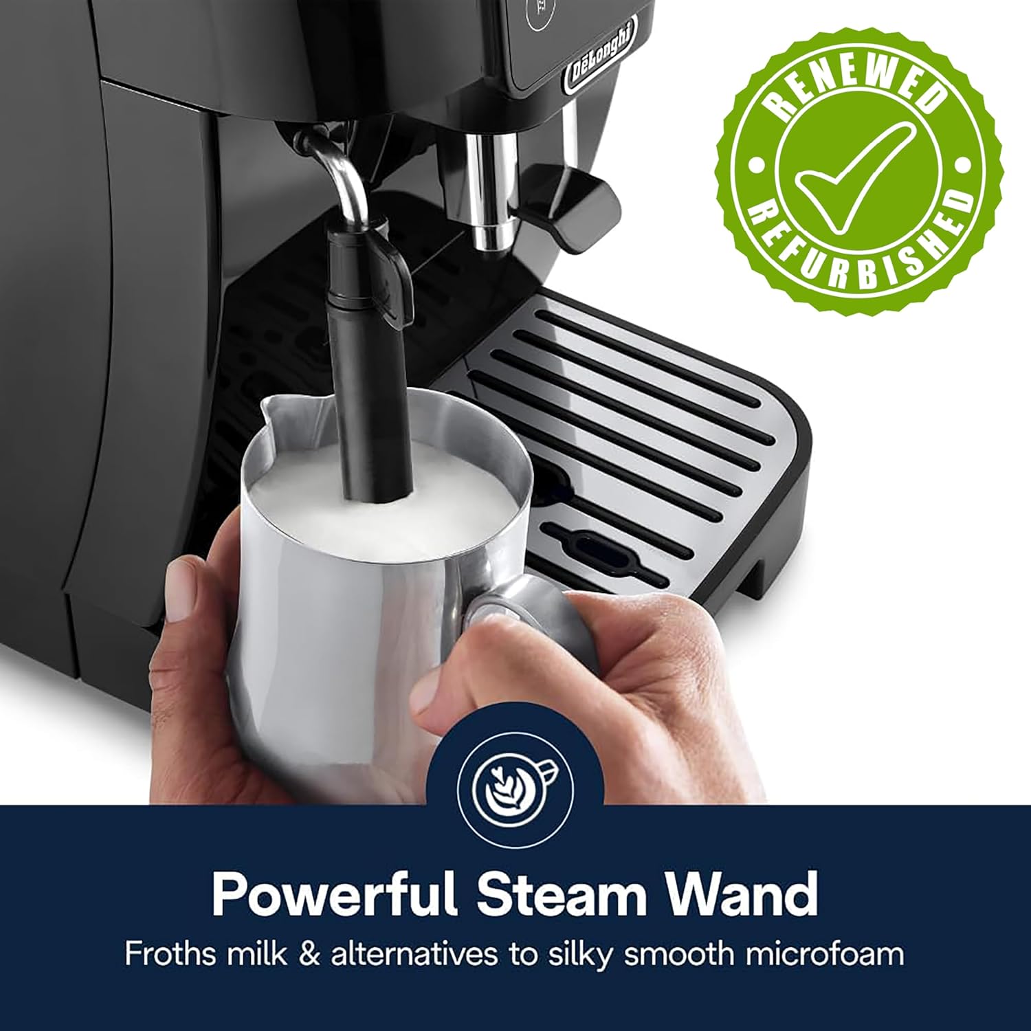 De'Longhi Magnifica Start Automatic Espresso Machine with Manual Frother, Black, ECAM22022SB (Renewed)