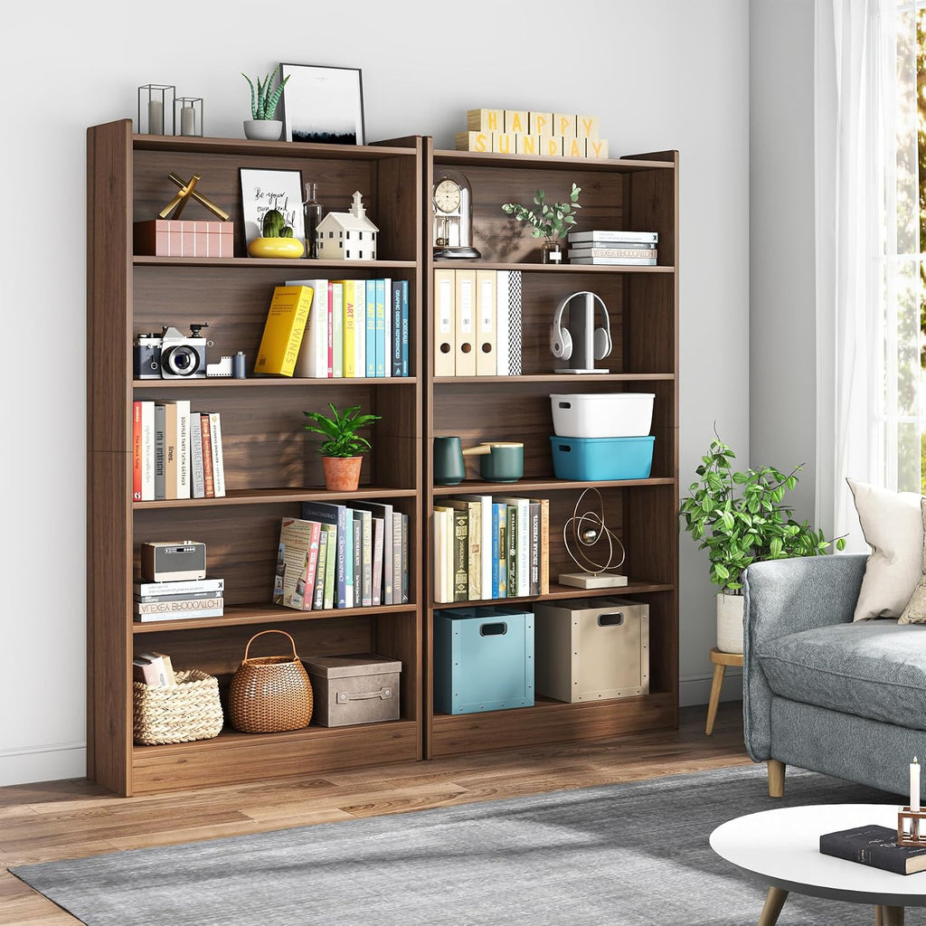 Tribesigns 72-inch Tall Bookcase, Modern 6-Tier White Library Bookshelf with Storage Shelves, Large Open Bookcases Wood Display Shelving Unit for Bedroom Living Room Office