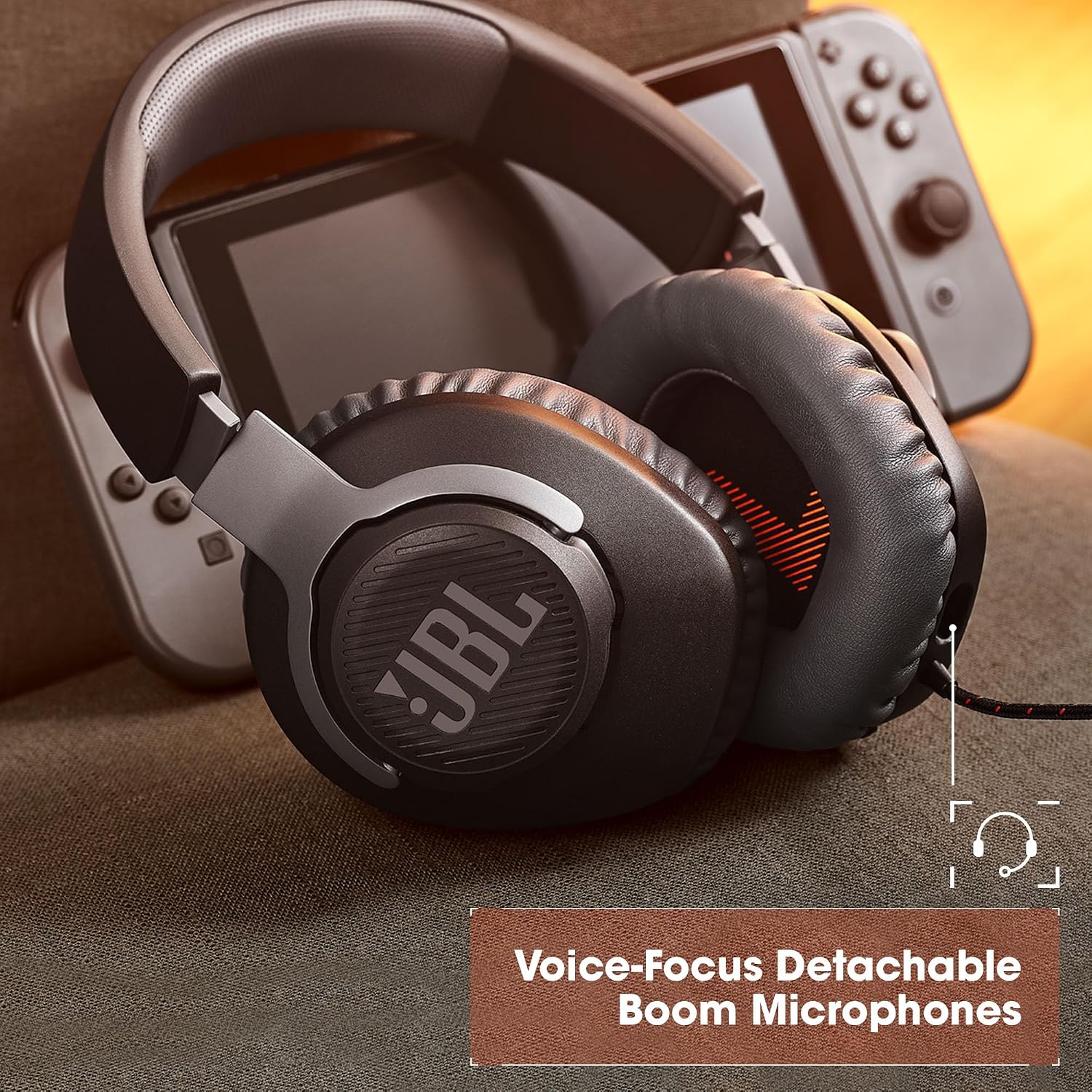 JBL Quantum 100 - Wired Over-Ear Gaming Headphones - Black,Large,(Pack of 4)